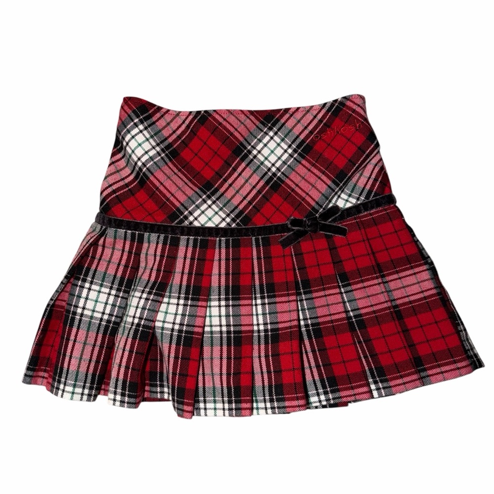 OshKosh B'gosh Red and Black Plaid Skirt